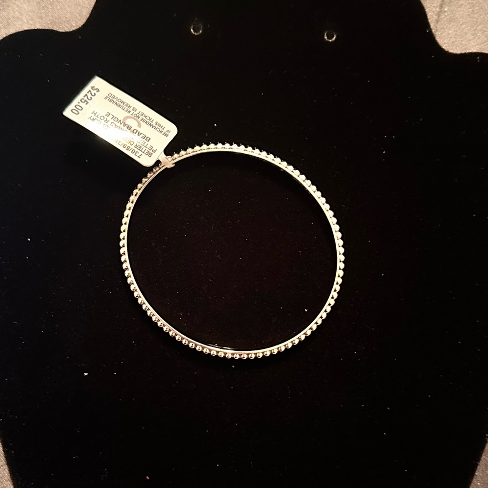 NWT Peter Thomas Roth Beaded Bangle Bracelet in Sterling Silver - Silver - Picture 7 of 10